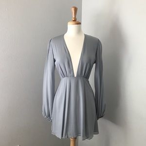 Reformation plunging neck dress
